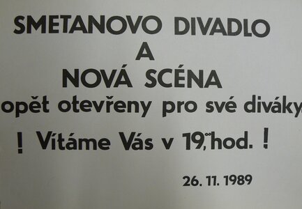 Přednáška - Národní divadlo a stávka v listopadu 1989