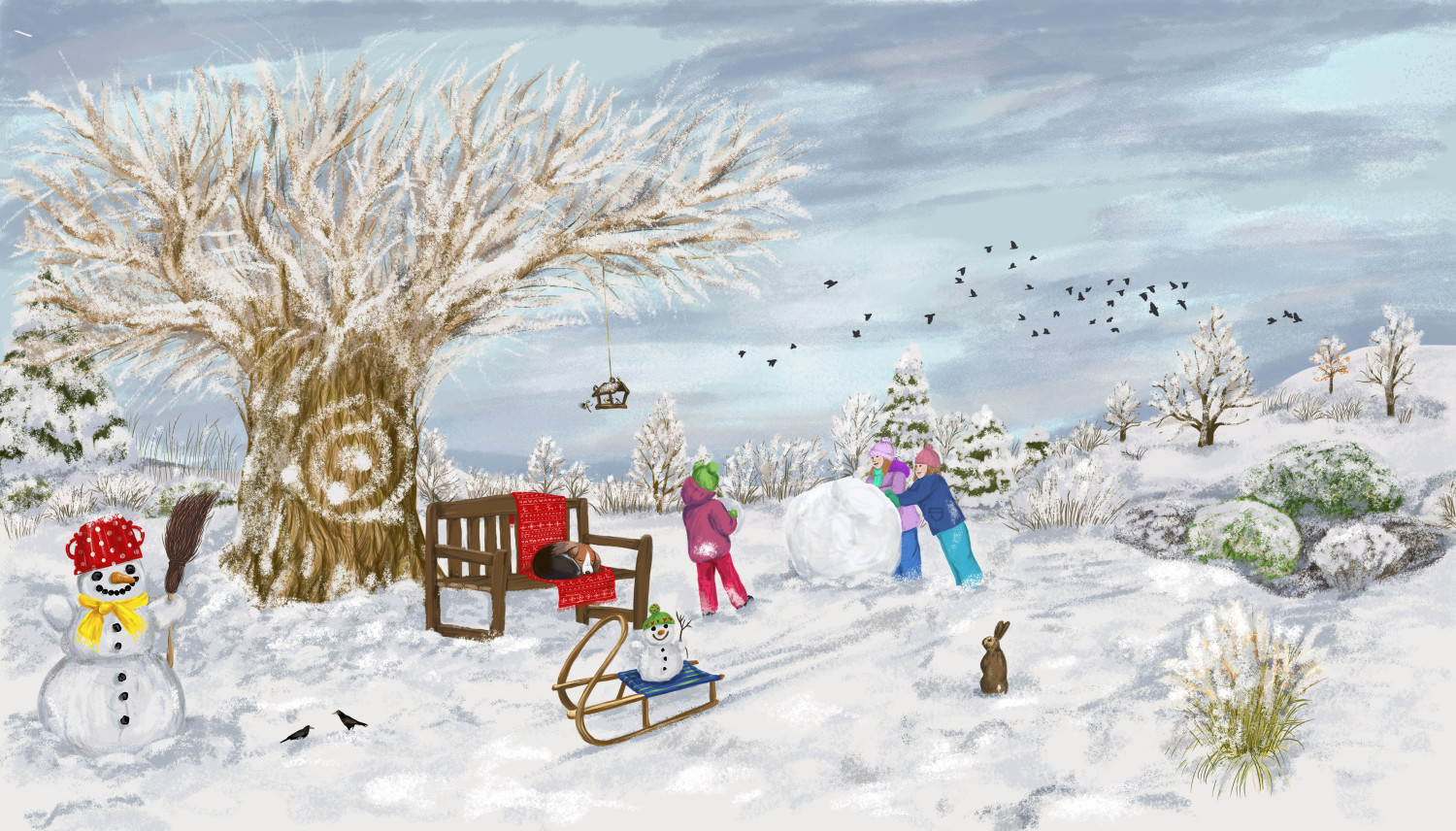 Příběhová zahrada – sněhuláci