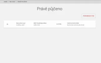 Můj účet výpůjčky