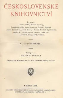 Sborník Československé knihovnictví vydaný v roce 1925