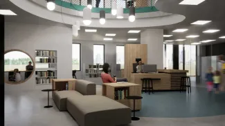 Pobočka Černý Most, vizualizace (Loxia, 2025)