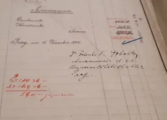 Závěrečný list soupisu fondu palácové knihovny Kinských v Praze