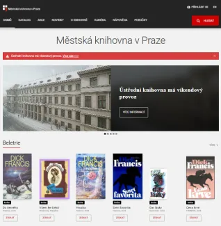 Titulní stránka nového webu